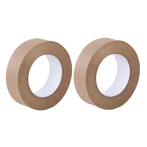 BCOATH 2 Rollen Kraftpapier Verpackungsband Wasseraktiv Selbstklebend Schreibbar Reißfest Haushalt Karton Klebeband für Sichere Pakete und DIY Geschenkverpackung von BCOATH