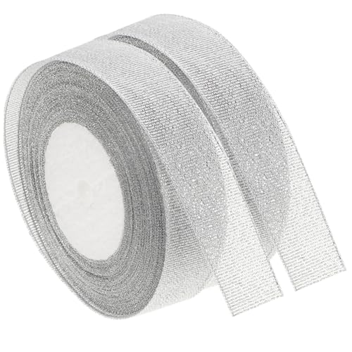 BCOATH 2 Rollen Multifunktionales Teiliges Geschenkband Breit Glitzerndes Bastelband für DIY Dekoration Party Hochzeit Geburtstag Festliche Geschenkverpackung und Strapazierfähig BCOATH 2 Rollen Multifunktionales Teiliges Geschenkband Breit Glitzerndes Bastelband für DIY Dekoration Party Hochzeit Geburtstag Festliche Geschenkverpackung und Strapazierfähig von BCOATH