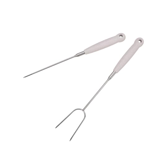 BCOATH 2 STÜCK Teiliges Teleskop Bbq Grillbesteck aus Edelstahl Ausziehbare Barbecue Gabeln Flexible Grillgabeln für Camping Garten Vielseitig Einsetzbar für Bratwürste Gemüse Obst von BCOATH
