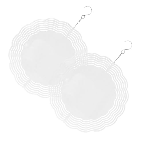 BCOATH 2 Stück Aluminium Windspinner Rund Sublimationsrohling Windspiel Garten Deko Hängend Wetterfest DIY Metall Windrad für Individuelle Motive von BCOATH