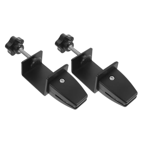 BCOATH 2 Stück Bildschirmclip Desktop-stecktafel Schreibtischklemme Schreibtisch-trennklammer Hustenschutz Teilerklemme Partitionsunterstützung Niesschutzhalter Aluminiumlegierung Black von BCOATH