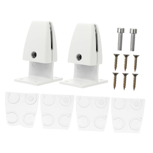 BCOATH 2 Stück Förmige Glas Trennwand Klemmen für Büromöbel Tischteiler Clips Einfache Installation Sichere Büro Schreibtisch Abtrennung Rutschfest und Handschonend von BCOATH