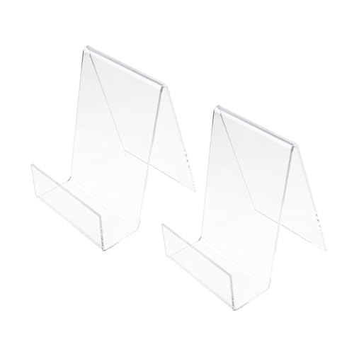 BCOATH 2 Stück Transparentes Acryl Buchständer Vertikal Stabiles Display Regal für Bücher Lehrbücher Tablets und Smartphones Langlebig Modernes Design Vielseitig Einsetzbar BCOATH 2 Stück Transparentes Acryl Buchständer Vertikal Stabiles Display Regal für Bücher Lehrbücher Tablets und Smartphones Langlebig Modernes Design Vielseitig Einsetzbar von BCOATH