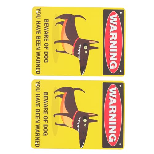BCOATH 2 Stück Vintage Garten warnschild aus Robustem Eisen Hundeverbot schild für Zaun Eingang Dekoratives Langlebiges Gartendekor zur Sicheren Abschreckung von Fremden von BCOATH