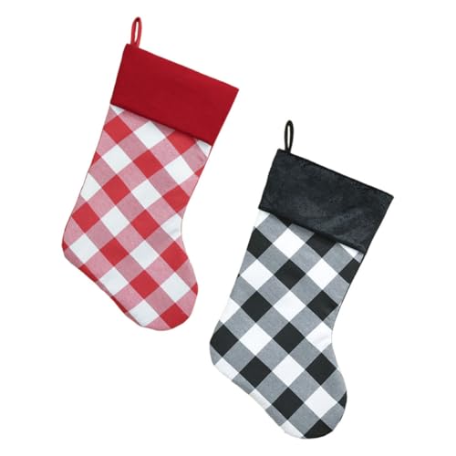BCOATH 2 Weihnachtssocken Heimdekoration Stoffstrumpf Dekoration Weihnachtsstrumpf Leckerli Tüten Weihnachtsparty Strumpf Feiertagsdekoration Festliche Socken Kleine Leckerli von BCOATH
