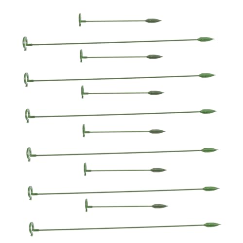 BCOATH 20 Stück Teiliges Langlebige Blumenhalter für Topfpflanzen Grüne Stützstäbe mit Natürlicher Optik Stabiler Halt für Einzelne Pflanzenstiele im Garten und Zimmerpflanzen von BCOATH