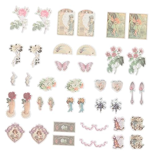 BCOATH 2stücke Dekorative Scrapbook Aufkleber Handgefertigte Papier Sticker Für Handarbeiten Fabletown- Designs Für Notizbücher Und Journaling von BCOATH