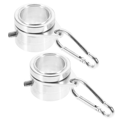 BCOATH 2Stücke Aluminiumlegierung Fahnenmast Rotierende Ringe Wrap Flaggstaff Montagierringe für Verwicklungen von BCOATH