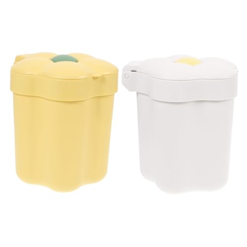 BCOATH 2Stücke Blumenförmiger Desktop Mülleimer mit Deckel Mini Tischabfalleimer für Büro und Haushalt Dekorativer Abfalleimer für Mülltrennung BCOATH 2Stücke Blumenförmiger Desktop Mülleimer mit Deckel Mini Tischabfalleimer für Büro und Haushalt Dekorativer Abfalleimer für Mülltrennung von BCOATH