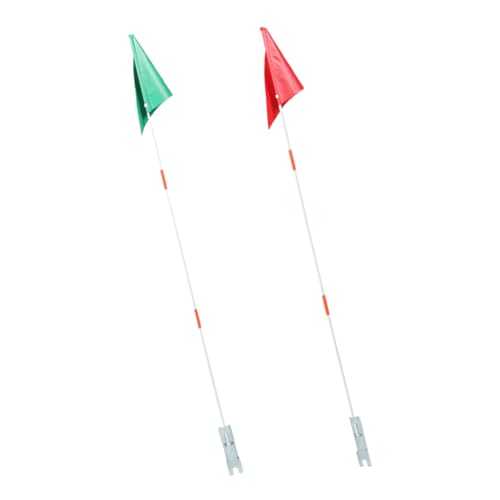 BCOATH 2Stücke Fahrrad Sicherheitsflagge Kinderfahrrad Wimpel mit Robustem Fahnenmast Leicht Abnehmbar und Tragbar für Fahrradanhänger und Outdoor Aktivitäten von BCOATH