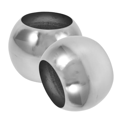 BCOATH 2pcs Edelstahlgarten Kugel Kugel Gazings Hohlkugel Spiegel Polished Gazings Globe Mit Löchern Für Innen- Und Außenterkrankungen Dekoration von BCOATH