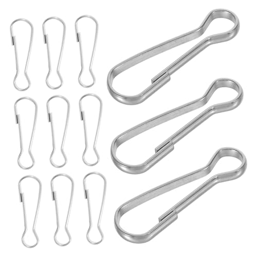 BCOATH 30 Stück Teiliges Fahnenmast Clips aus Edelstahl Stabile und Sichere Fahnenhalterung mit Schnapphaken Vielseitig Einsetzbar für Garten Werbetafeln und Flaggenmasten Einfache von BCOATH