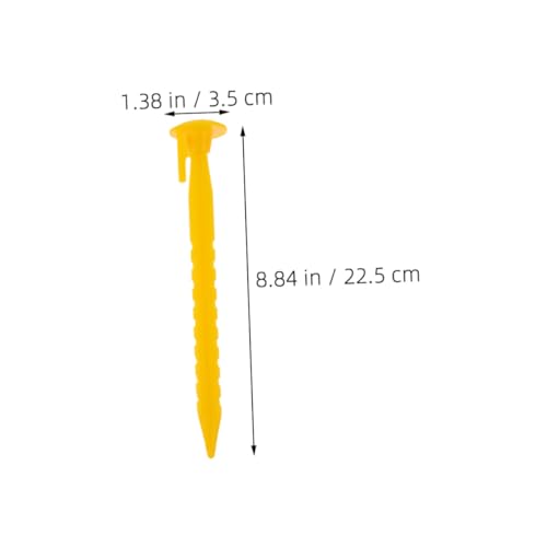 BCOATH 36 Stück Teiliges Kunststoff Zeltheringe Robust Serriert für Camping Strand Sonnenschirm Sandanker Vielseitig Wiederverwendbar Erdanker für Outdoor Zeltbefestigung von BCOATH
