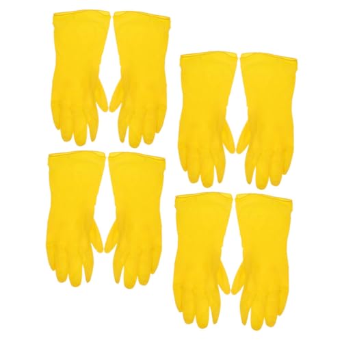 BCOATH 4 Paare PVC Spülhandschuhe Küchenhandschuhe Abwaschhandschuhe Reißfest Mittelgroß Flexibel Für Haushalt und Gewerbe von BCOATH