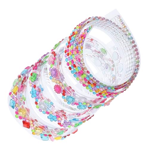BCOATH 4 Rollen Selbstklebendes Strassband Je Glitzernde DIY Dekoration für Tagebuch Geschenkverpackung Scrapbook Stark Haftendes Acryl material Vielseitig für Schmucksteine Basteln und BCOATH 4 Rollen Selbstklebendes Strassband Je Glitzernde DIY Dekoration für Tagebuch Geschenkverpackung Scrapbook Stark Haftendes Acryl material Vielseitig für Schmucksteine Basteln und von BCOATH