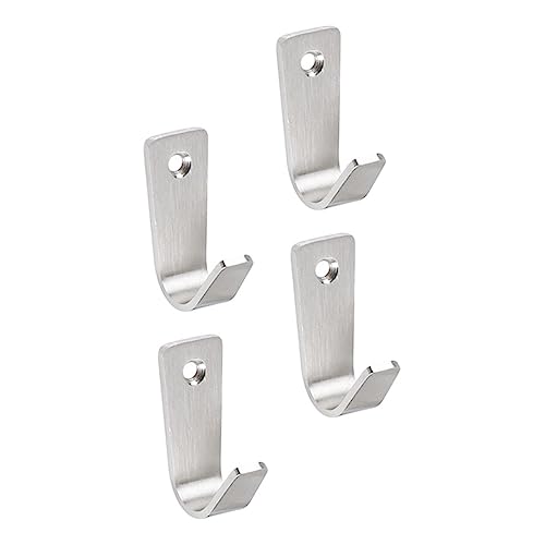 BCOATH 4 Stk. Teiliges Edelstahl Wandhaken Rostfrei Robust für Garderobe Bad Küche Vielseitig Einsetzbar Starke Tragkraft Einfache Montage von BCOATH