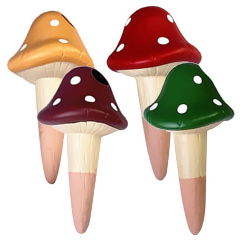 BCOATH 4 Stück Bewässerungskegel Pilzform Selbstbewässerungsgerät für Topfpflanzen Innen Außen Automatisches Tropf Bewässerungssystem für Garten Bonsai und Zimmerpflanzen Urlaubshilfe von BCOATH