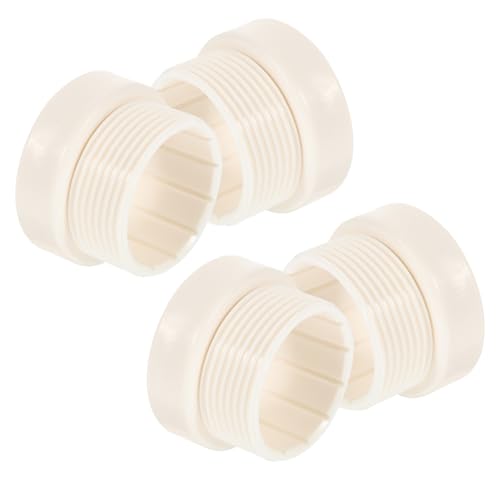 BCOATH 4 Stück Pool Schirm Stabilisator Adapter Weiß Gewindehülse für Schirmstangen Wetterfester Langlebiger Einsatz für Pool Terrasse und Strand Einfach zu Reinigen und Stabilisierend von BCOATH