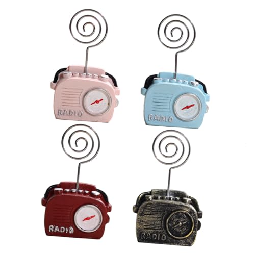 BCOATH 4 Stück Retro Resin Clips Vintage Telefon Motiv Notizhalter Foto Klammern für Büro und Schreibtischdekoration Stabile Memo Clips für Studenten und Bürobedarf von BCOATH