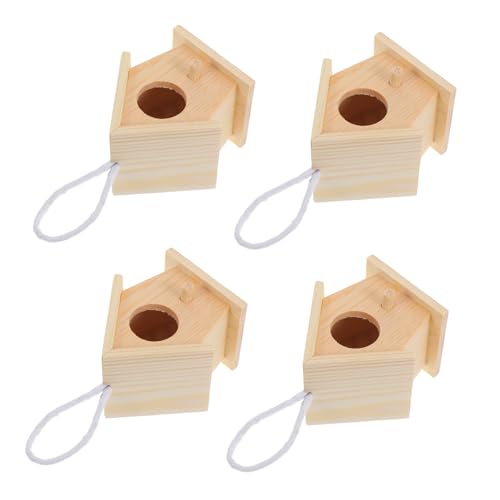 BCOATH 4 Stück Teiliges DIY Vogelhaus aus Unbehandeltem Holz Mini Hängende Nistkästen Platzsparend Leicht Sicher für Garten Balkon und Innenbereich Bemalen und Dekorieren BCOATH 4 Stück Teiliges DIY Vogelhaus aus Unbehandeltem Holz Mini Hängende Nistkästen Platzsparend Leicht Sicher für Garten Balkon und Innenbereich Bemalen und Dekorieren von BCOATH