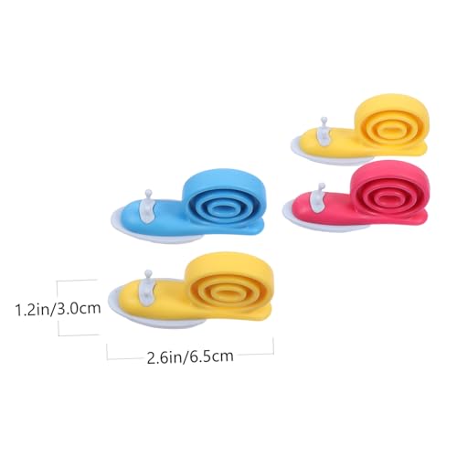 BCOATH 4 Stück Türstopper Snail Style aus Flexiblem Kunststoff Rutschfest Fingerfreundlich Zugluftschutz Bunt für Innen Balkontüren Kindersicher Leicht zu Reinigen Zufällige Farbe von BCOATH