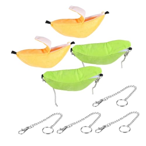 BCOATH 4 Teiliges Hamsterhängematten Weichem Baumwollvlies Bananenförmiges Haustierbett Warmes Hängendes Schlafnest für Kleine Kleintiere Vielseitige Hängeschaukel für Ruhe und Spiel BCOATH 4 Teiliges Hamsterhängematten Weichem Baumwollvlies Bananenförmiges Haustierbett Warmes Hängendes Schlafnest für Kleine Kleintiere Vielseitige Hängeschaukel für Ruhe und Spiel von BCOATH