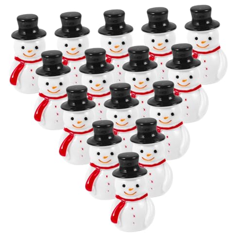 BCOATH 40 STK Mini-Schneemann Schneeflocke Schneemann-Ornamente Schneekugel-Ornamente Weihnachts Figuren weihnachtsfigur Miniatur- aus Harz Weihnachts-Miniatur- Black von BCOATH