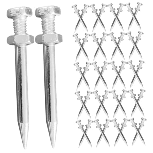 BCOATH 40 Stück Metall Rasenbelüfter Schuhnägel Langlebige Aerator Shoe Stakes für Bodenbelüftung im Garten und Rasenpflege Robust und Verschleißfest Geeignet für Rasen und Gartenflächen von BCOATH