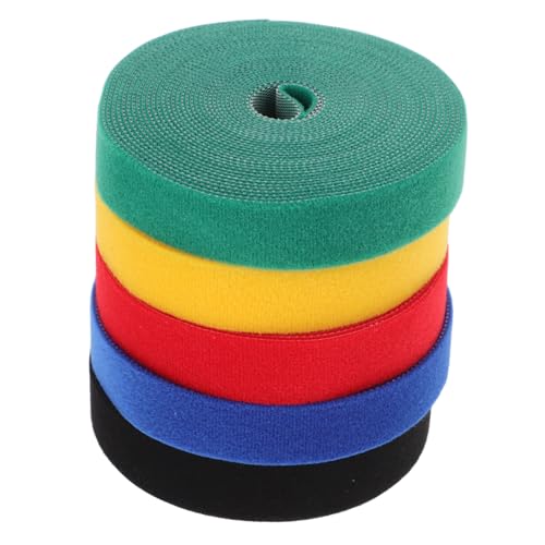 BCOATH 5 Stück Nylon Teppichmarkierungsstreifen Farbige Teppichklebebänder für Klassenzimmer Wiederverwendbar Strapazierfähig Breit Lang zur Raum Sitzplatzmarkierung von BCOATH
