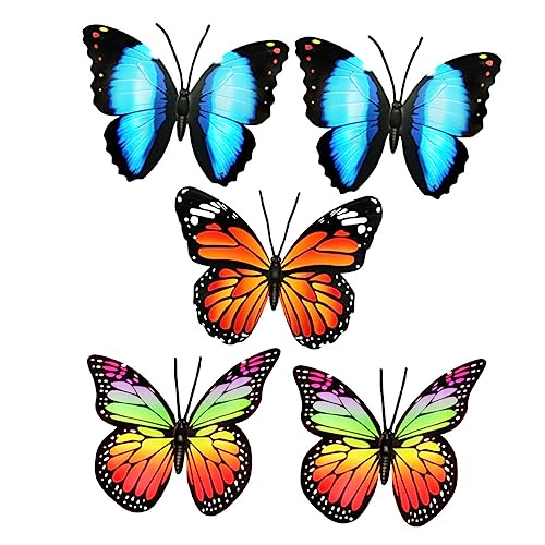 BCOATH 5 Stück Teiliges Dekorative Realistische Kunststoffschmetterlinge Groß mit Stabilem Steckstab Wetterfest für Garten Balkon Blumentopf und Outdoor Dekoration Zufällige Farbe BCOATH 5 Stück Teiliges Dekorative Realistische Kunststoffschmetterlinge Groß mit Stabilem Steckstab Wetterfest für Garten Balkon Blumentopf und Outdoor Dekoration Zufällige Farbe von BCOATH