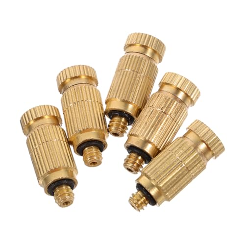 BCOATH 5 Stück Teiliges Messing Hochdruck Sprühdüsen mit Tropfstopp Funktion Outdoor Nebeldüsen für Kühlsysteme und Tierhaltung Einfache Installation Effiziente Temperaturregulierung BCOATH 5 Stück Teiliges Messing Hochdruck Sprühdüsen mit Tropfstopp Funktion Outdoor Nebeldüsen für Kühlsysteme und Tierhaltung Einfache Installation Effiziente Temperaturregulierung von BCOATH