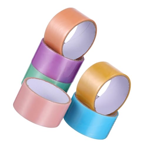 BCOATH 6 Rollen DIY Klebeband Breit Selbstklebend für Kreative Bastelprojekte Haftband für Handliche Anwendung Farbenfrohes Klebeband für Vielseitigen Einsatz von BCOATH