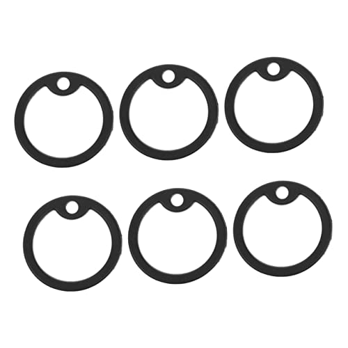 6 Stück -Erkennungsmarken Aus Silikon Runde Etiketten Hundemarke Silikon- Hundemarken-Abdeckung Stummschaltung Kreise Silikagel Schwarz von BCOATH