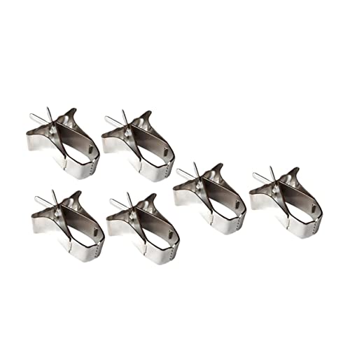 BCOATH 6 Stück Teiliges Edelstahl Vogelkäfig Futterclips Multifunktionale Obst Gemüse Halter für Papageien Wellensittiche Nymphensittiche Wiederverwendbare Haustier Futterclips von BCOATH