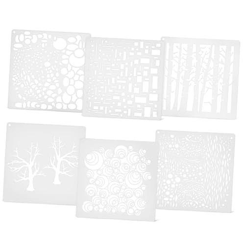 BCOATH 6 Stück Teiliges Wiederverwendbare mit Geometrischen Baum motiven Langlebig und Flexibel für DIY Wandgestaltung Scrapbooking und Kreative Zeichenprojekte von BCOATH