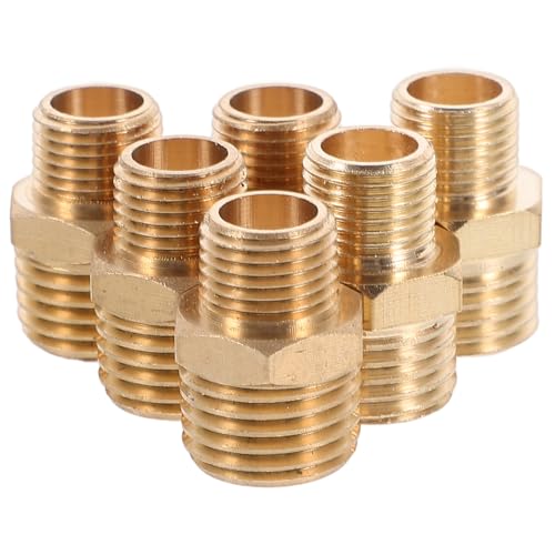 BCOATH 6 Stück Teiliges bis Gerader Gewindeadapter für Wasserleitung Reparatur Langlebiger Leichter Schlauchverbinder Einfach zu Montieren aus Hochwertigem Kupfer BCOATH 6 Stück Teiliges bis Gerader Gewindeadapter für Wasserleitung Reparatur Langlebiger Leichter Schlauchverbinder Einfach zu Montieren aus Hochwertigem Kupfer von BCOATH