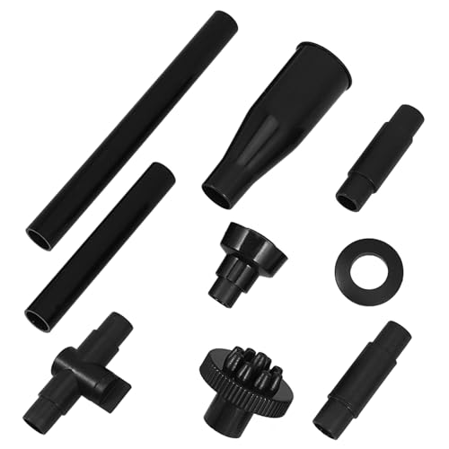 BCOATH 9 Stück Teiliges Springbrunnen düsenset für Aquarium und Teich Schwarzes Wasserspiel zubehör Verbessert Wasserzirkulation und Sauerstoffzufuhr für Gesunde Fische Natürliche von BCOATH