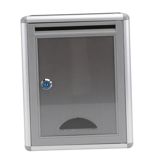 BCOATH Aluminiumlegierung Abschließbare Wand box Graue Sichere Vorschlags Beschwerdebox Professionelle Briefkastenlösung für Zuhause und Büro von BCOATH