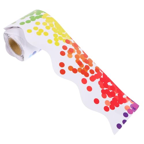 BCOATH Bunte Wellige Bulletin Board Borders ohne Kleber Dekorative Wasserfeste Schulrahmen für Glatte Oberflächen für Klassenzimmer Kindergarten und Heimdekoration BCOATH Bunte Wellige Bulletin Board Borders ohne Kleber Dekorative Wasserfeste Schulrahmen für Glatte Oberflächen für Klassenzimmer Kindergarten und Heimdekoration von BCOATH