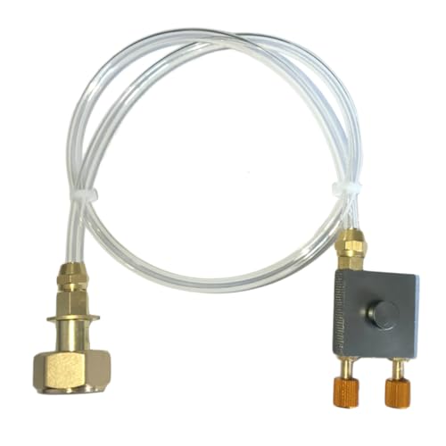 BCOATH Camping Gas Adapter Metall mit Selbstschließendem Ventil Flacher Gaskartuschen inflator für Outdoor Gaskocher Sicherer Flachkartuschen Konverter für Camping und Notfälle von BCOATH