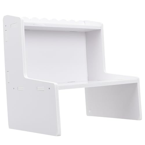 BCOATH Desktop Organizer Holzständer mit Doppelter Ablage Stabiler Schreibtisch Aufbewahrungsrack für Büro und Haushalt Multifunktionales Desktop Regal zur Ordentlichen Aufbewahrung von von BCOATH