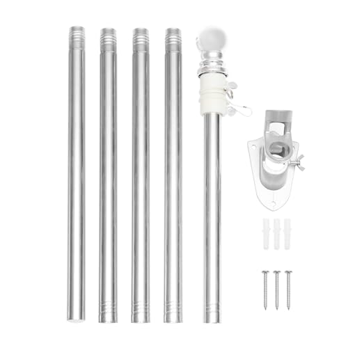 BCOATH Edelstahl Fahnenmast Rotierbar mit Basis und Schrauben Wetterfester Verdrehfreier Außen fahnenstab für Garten Balkon und Professionelle Nutzung BCOATH Edelstahl Fahnenmast Rotierbar mit Basis und Schrauben Wetterfester Verdrehfreier Außen fahnenstab für Garten Balkon und Professionelle Nutzung von BCOATH