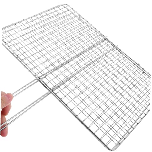BCOATH Edelstahl Grillkorb für Kohlegrill Doppelseitiges Grillnetz Langlebiges Bbq Zubehör Vielseitig für Fisch Fleisch und Gemüse Einfach zu Reinigen Perfektes Outdoor Kochzubehör BCOATH Edelstahl Grillkorb für Kohlegrill Doppelseitiges Grillnetz Langlebiges Bbq Zubehör Vielseitig für Fisch Fleisch und Gemüse Einfach zu Reinigen Perfektes Outdoor Kochzubehör von BCOATH