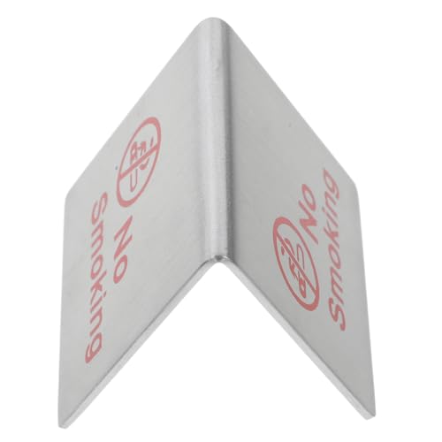 BCOATH Edelstahl No smoking Schild Tischschild Doppelseitig Rostfrei Langlebig Leicht zu Reinigen Hinweis Rauchen Verboten für Öffentliche Plätze und Restaurants von BCOATH