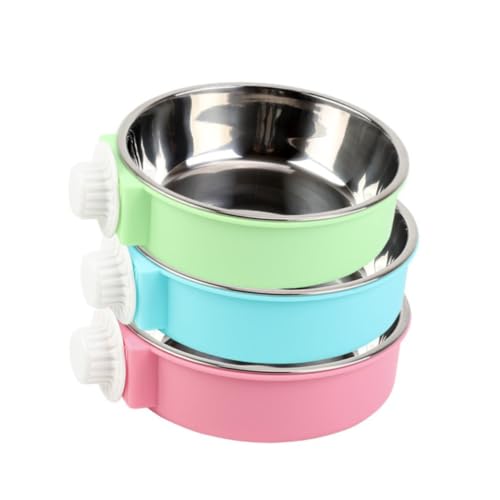 BCOATH Hängender Edelstahl Napf für Haustiere Futter Wassernapf Rostfrei Rundes Design Leicht zu Reinigen Für Kleintiere und Käfige von BCOATH