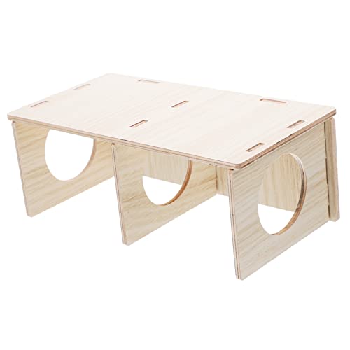 BCOATH Hamsterholzhütte Als Spielzeug Und Versteck Holz Für Hamsterkäfig Geeignet Für Meerschweinchen Und Mäuse Als Habitat Und Nest von BCOATH