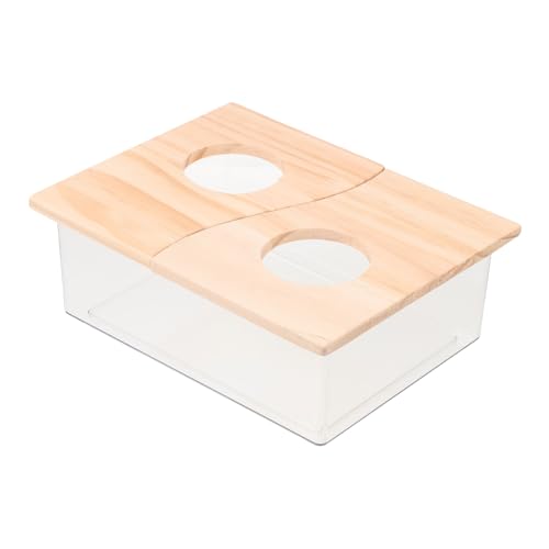 BCOATH Hamsterbadewanne mit Anti rutsch Boden Transparenter Hamstersandbad Toilette für Kleintiere Einfach zu Reinigen Robuste und Sichere Badebox für Hamster und Andere Kleine Haustiere von BCOATH