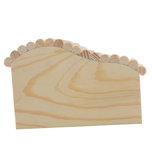 BCOATH Hamsterhaus aus Naturholz mit Tür und Rundloch Bewegliches Kleintierversteck für Zwerghamster Mäuse und Kleine Nagetiere Unbedenkliches Holzspielhaus für Nestbau und Knabbern von BCOATH
