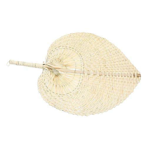 BCOATH Handgefertigter Handlicher Cattail Leaf Fan aus Natürlichem Stroh Leichter Tragbarer Handgewebter Sommerfächer für Innen und Außenbereich Gelb BCOATH Handgefertigter Handlicher Cattail Leaf Fan aus Natürlichem Stroh Leichter Tragbarer Handgewebter Sommerfächer für Innen und Außenbereich Gelb von BCOATH