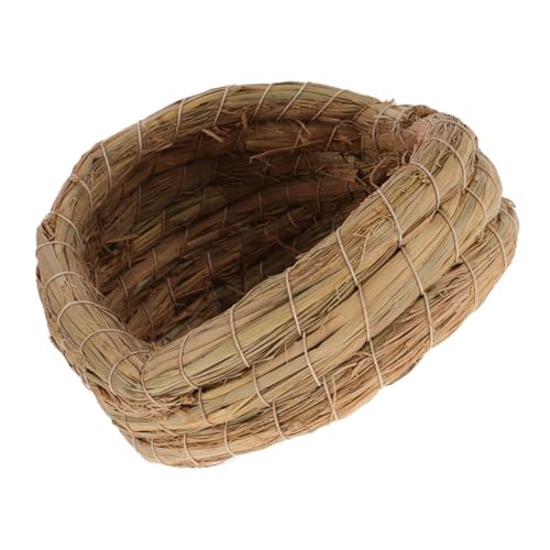 BCOATH Handgewebtes Hühnernest aus Stroh Einfach zu Montierendes Lege und Brutnest für Hühner Tauben Papageien und Kleintiere Gemütliches Stallzubehör für Heimtierhaltung von BCOATH